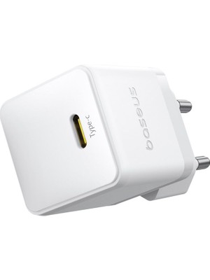 Baseus Palm 20W Hızlı Şarj Cihazı Beyaz Ev Şarj Adaptörü Type-C Uyumlu Modellerle