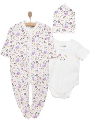 HelloBaby  Kız Tulum-Body-Şapka Kız Bebek