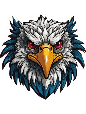 Altınuç Art Design 5 Adet 9x9 cm Kartal Sticker Araba Motor Laptop Kask Sticker