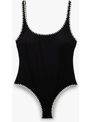 Koton Astarlı U Yaka Kroşe Detaylı Mayo