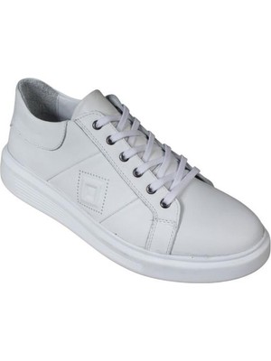 Yaz Kış Ayakkabı Yazkış Erkek Siyah Beyaz Cilt  Deri Kalın Taban Fashıon Casual Ayakkabı