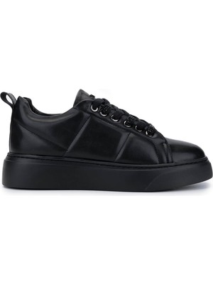 Tamer Tanca Kadın Vegan Siyah Sneakers & Spor Ayakkabı 1009 117 Bn Ayk Y25 Sıyah Cılt