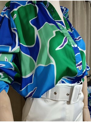 Renkli Saten Gömlek