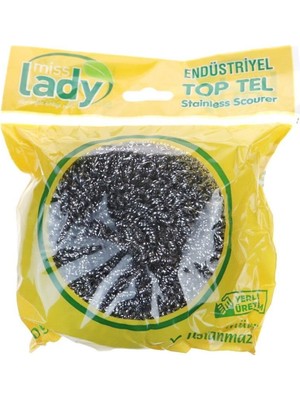 Lady Miss Endüstriyel Büyük Boy Bulaşık Teli / Ovma Teli / Toptel - 1 Adet