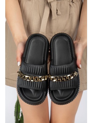 Slipcat Kadın Rahat Zincirli Sandalet 38 Numara Şık Tasarım ve Konforlu Kullanım