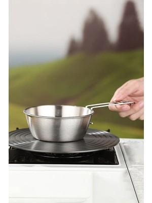 Chavin Çelik 550 Ml Katlanır Kulp Ölçekli Kamp Ve Piknik Kasesi  Mt103