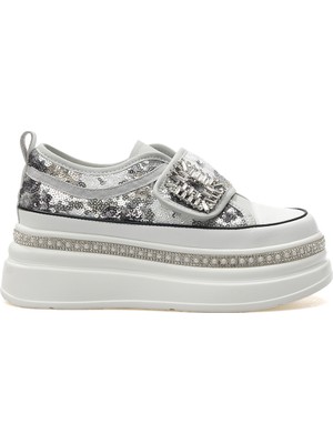 Kadın Taş Detaylı Sneaker Günlük Ayakkabı 25Y 25Y423-1 Z