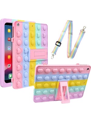 Lenovo Tab M9 9inç TB-310FU Kılıf Cute Dolls Standlı Eğlenceli 3D Karekterli Çocuk Kılıfı