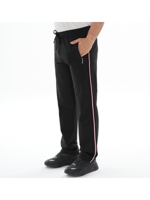 Asn Concept Erkek Yanı Şeritli Siyah Renk Eşofman Altı (Büyük Beden Seçeneğiyle)