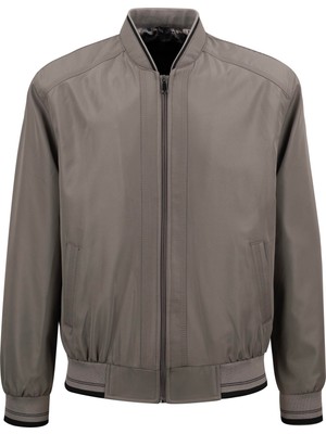 Erkek Hakim Yaka Çift Cepli Astarlı Mevsimlik Mont - A00003