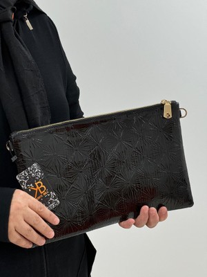 Krıste Bell 7324 Siyah Rugan Portfoy Kadın Çanta