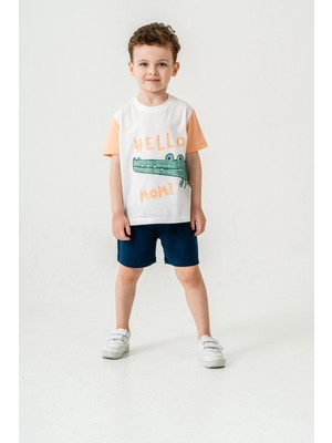 Sevimli Timsah Baskılı Şortlu Takım 50303