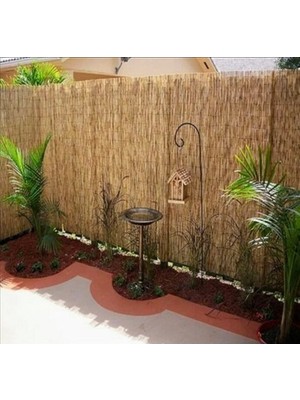 180CM Yükseklik x 100CM Genişlik Doğal Bambu Kamış Hasır Çit Dekoratif Bahçe Balkon ve Duvar Çiti Reed Fence
