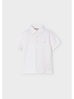 Mayoral  Yazlık Erkek Çocuk Polo Yaka T-Shirt - Bej Krem