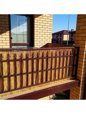 135CM Yükseklik x 200CM Genişlik Doğal Bambu Kamış Hasır Çit Dekoratif Bahçe Balkon ve Duvar Çiti Reed Fence