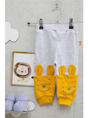 Mini Kanka Bebek Tavşan Desenli 100%100 Pamuk  0-24 Ay Alt Eşofman