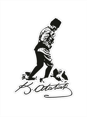 Altınuç Art Design 2 Adet 13X18 cm Mustafa Kemal Atatürk Kocatepe Sticker Motor Araba Defter Masa