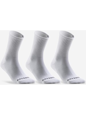 Artengo Spor Çorabı - Uzun Konçlu - 3 Çift - Beyaz - Rs 100