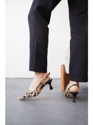 Kadın Erica Topuklu Ayakkabı - Leopar