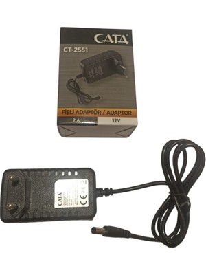 Cata 2 Amper 12 Volt Fişli Adaptör - CT-2551