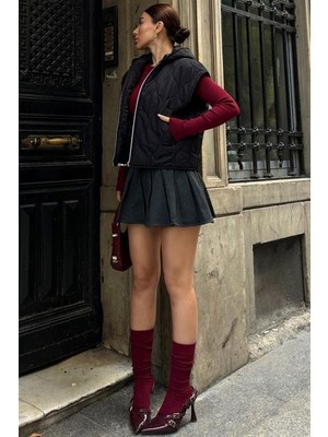 La Mode Istanbul Sveta Kapitone Şişme Yelek 5144-08