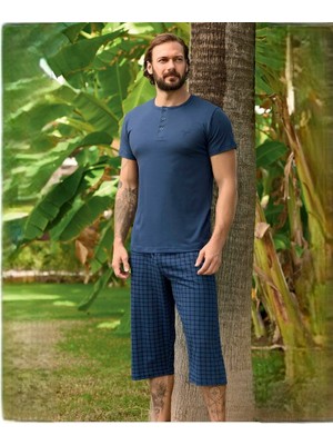 240401 Erkek Modal Kısa Kollu Pijama Takım