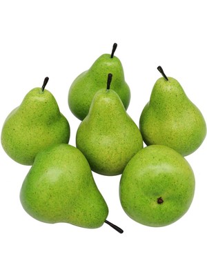 Yapay Meyve Sebze 6lı Paket Yeşil Armut Doğal Görünüm