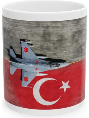 Yüksel 34 Savaş Uçağı Temalı Kişiye Özel İsim Baskılı Bardak