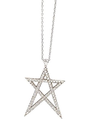 Ose Shop Zirkon taşlı yıldız Figürlü Gümüş Modern Kolye