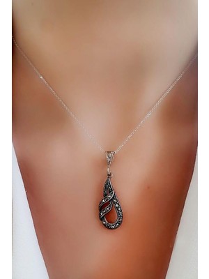 Ose Shop Markazit taşlı 925 ayar gümüş modern kolye