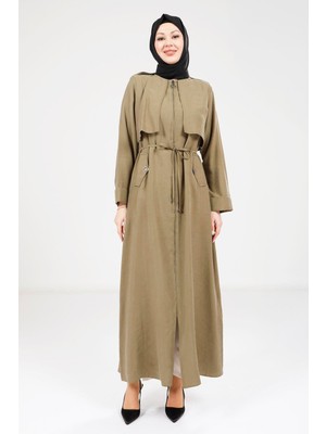 Beyza Trenç Ferace Haki Renk 9205