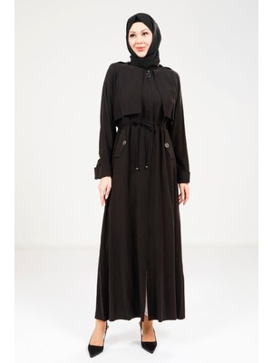 Beyza Trenç Ferace Siyah Renk 9205