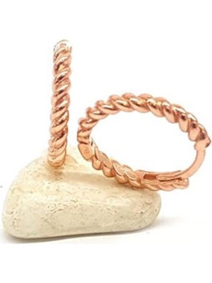 Ose Shop Burgu Rose Gümüş Küpe (1.5cm)