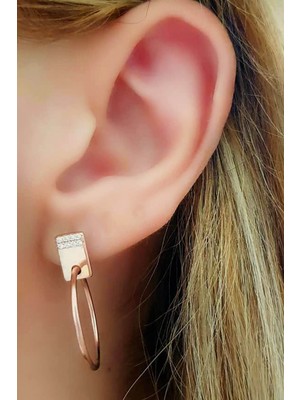 Ose Shop İtalyan tasarımı gümüş lüks halka küpe