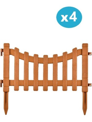 Omnipazar IRK-SB105 Sarmaşık Plastik Bahçe Dekorasyon Çiti 4'lü Set