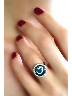 Ose Shop Pembe kuvars taşlı zirkon taş detaylı italyan 925 ayar gümüş yüzük