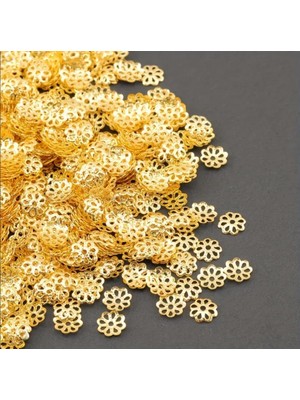 Yiğit Aksesuar 100 Adet Gold Boncuk Kapağı Ara Aparatı Kolye Bileklik Takı Yapım Malzemeleri