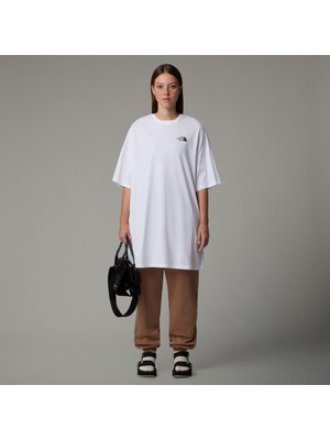The North Face W S/s Essentıal Oversıze Tee Dress Kadin Beyaz Tshirt NF0A87NF94X1