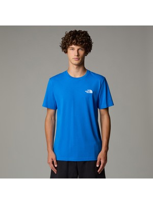 The North Face M Ss Sımple Dome Tee Erkek Mavi Tshirt NF0A87NGT4S1