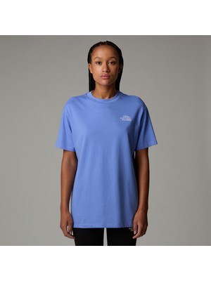 The North Face W Ss Essentıal Oversıze Tee Kadin Mavi Tshirt NF0A87NQ0YI1