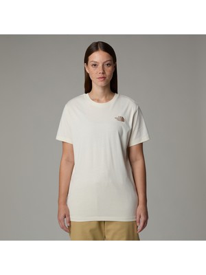 The North Face W Ss Box Nse Relaxed Tee Kadin Bej Tshirt NF0A87NK95R1