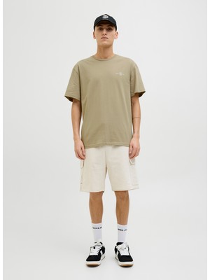 Jack & Jones Bisiklet Yaka Yeşil Erkek T-Shirt 12271257_JJJAYCE Tee Ss Crew Neck