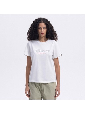 Ellesse EF445-OF Bisiklet Yaka Kadın T-Shirt - Kırık Beyaz