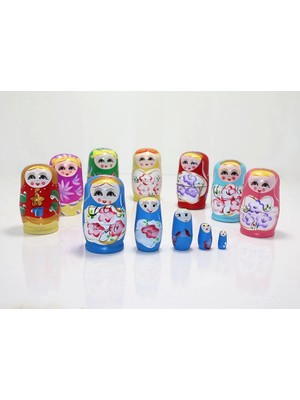 5'li Ahşap Matruşka ALK1204 - Lisinya