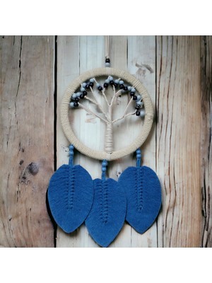 Hilera Rüya Kovan Hayat Ağacı Dream Catcher Mavi
