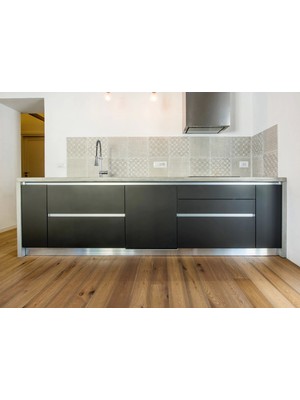 Decohandy 30 x 30  cm  Kendinden Yapışkanlı  Pvc Karo Mutfak Arası 4 Lü Karışık Model  0,36M2