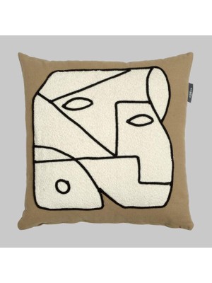 Sarev Kuzko Dekoratif Kırlent 45*45  cm  Bej