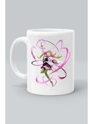 Olympus Plus Mitsuri Kanroji Karakter Anime Demon Slayer Baskılı Beyaz Kupa Bardak