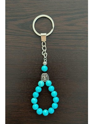 Turkuaz Taşı Tesbih Anahtarlık