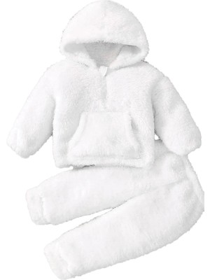 Kız Erkek Bebek ve Çocuk Fermuarlı Peluş Ikili Takım